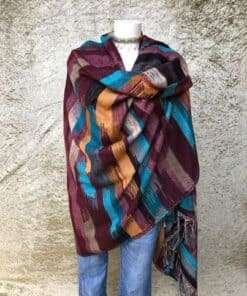 Tibetaanse sjaal, mooie felle kleuren