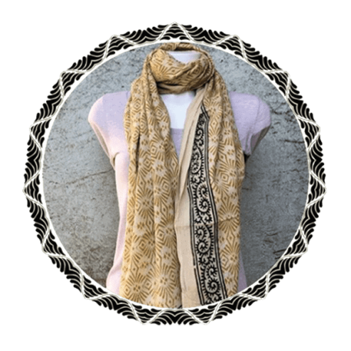 Blockprint sjaals