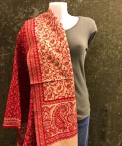 paisley rode sjaal groot en warm