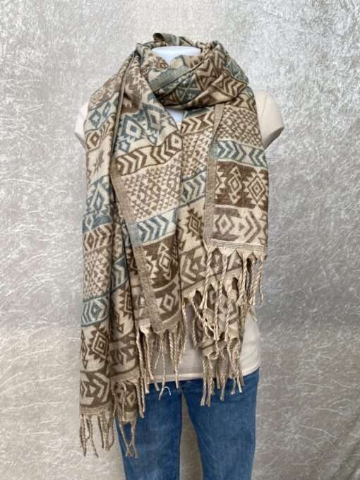 Prachtige grote sjaal uit India ook geschikt als dekentje!