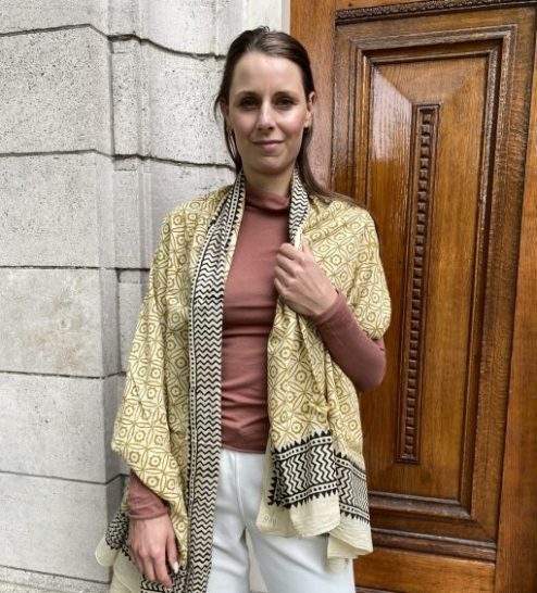 Blockprint sjaal Tamsa